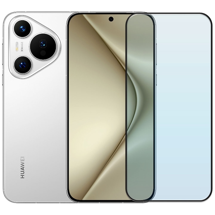 Folie din sticla securizata pentru Huawei Pura 70, HAMSTERBOX Glass Shield, Protectie completa ecran, Full face, Aplicare rapida, Case Friendly, Transparenta