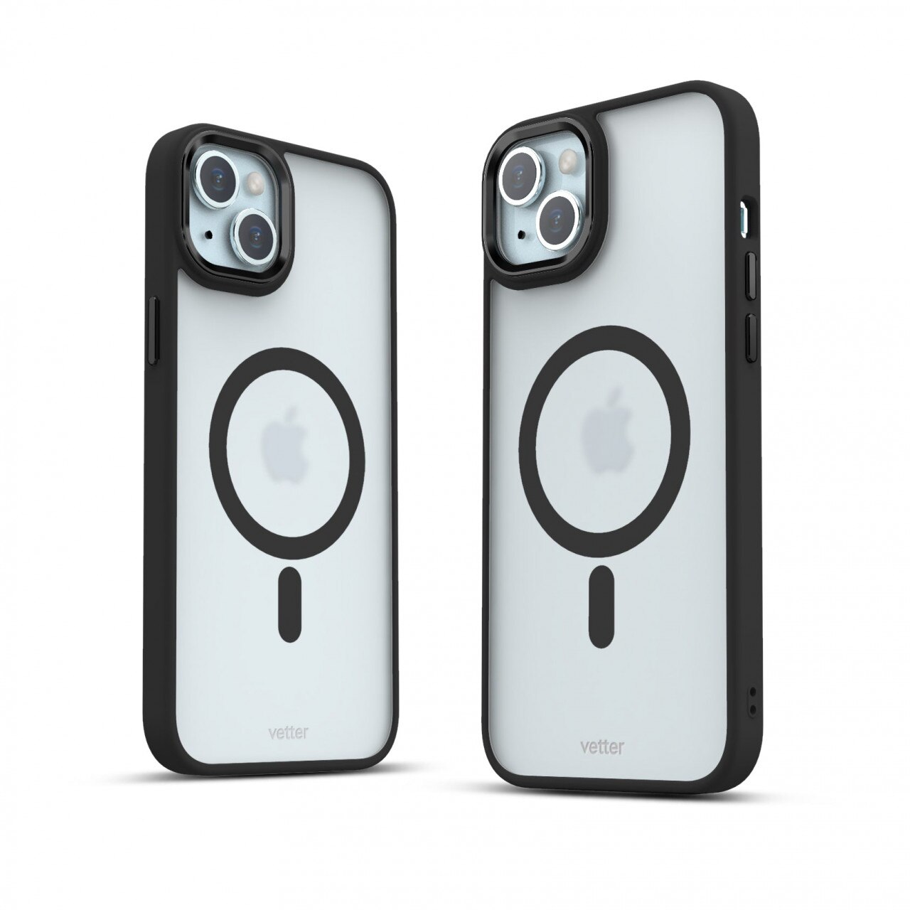 Husa Vetter pentru iPhone 15 Clip-On Hybrid, Matt, Compatibila MagSafe, Negru