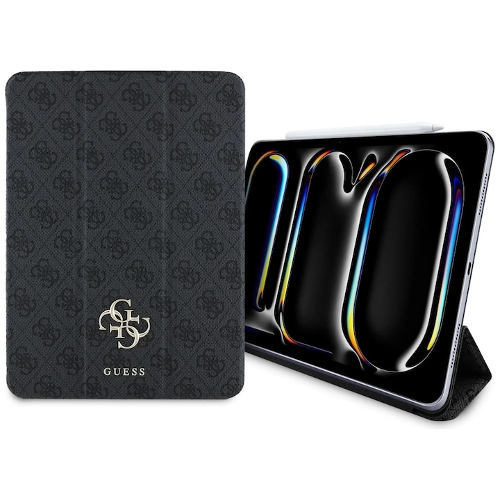 Husa pentru iPad Pro 11 (2024) - Guess Magnetic 4G Big Logo (GUFC11PM24PS4SGK) - Black