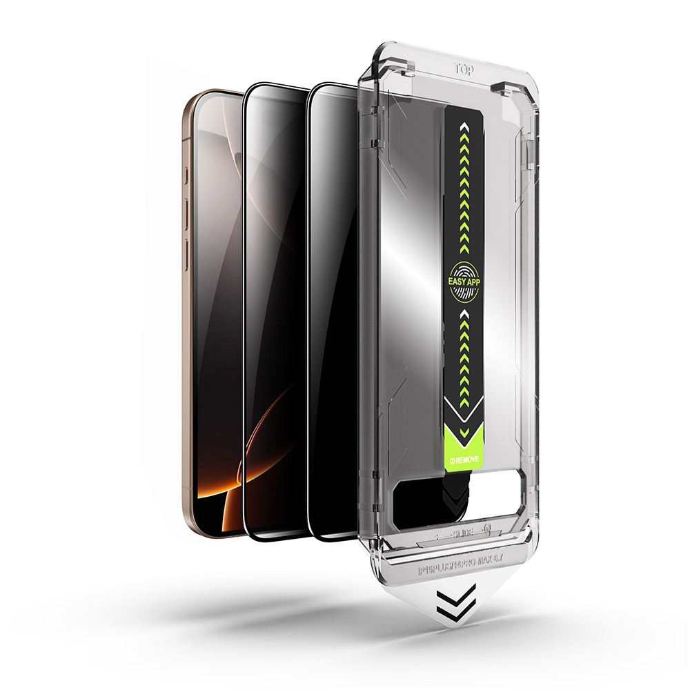Folie pentru iPhone 12 Pro Max (set 2) - Techsuit TitanGlass FullCover - Privacy