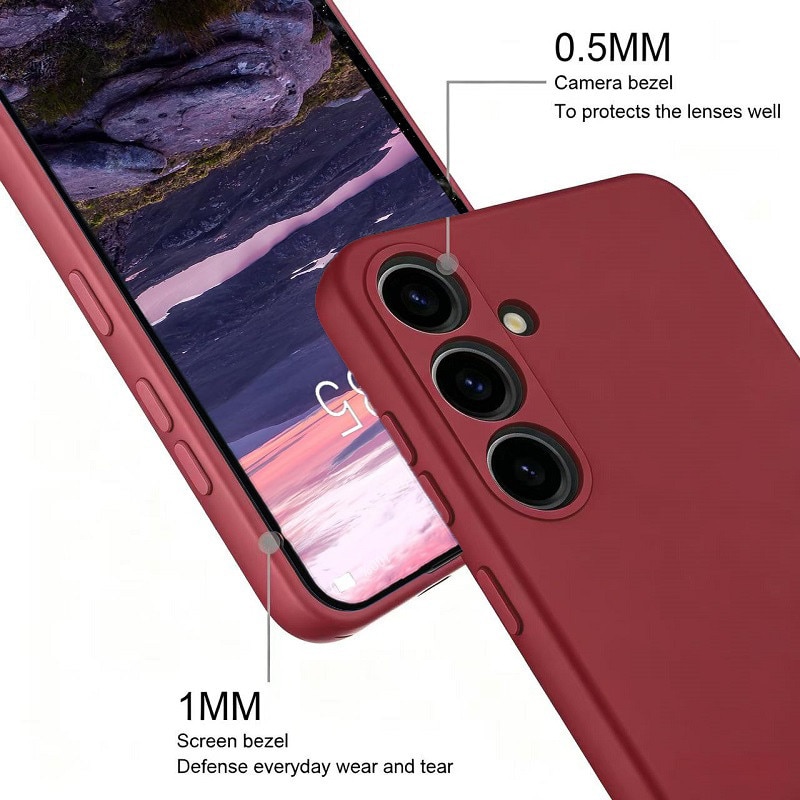 Husa pentru Samsung Galaxy A17/Galaxy A18 OEMG® Silicon case, protectie militara, interior din microfibra-Rosu corai