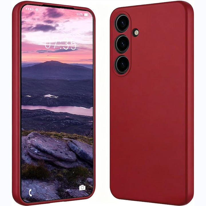 Husa pentru Samsung Galaxy A17/Galaxy A18 OEMG® Silicon case, protectie militara, interior din microfibra-Rosu corai