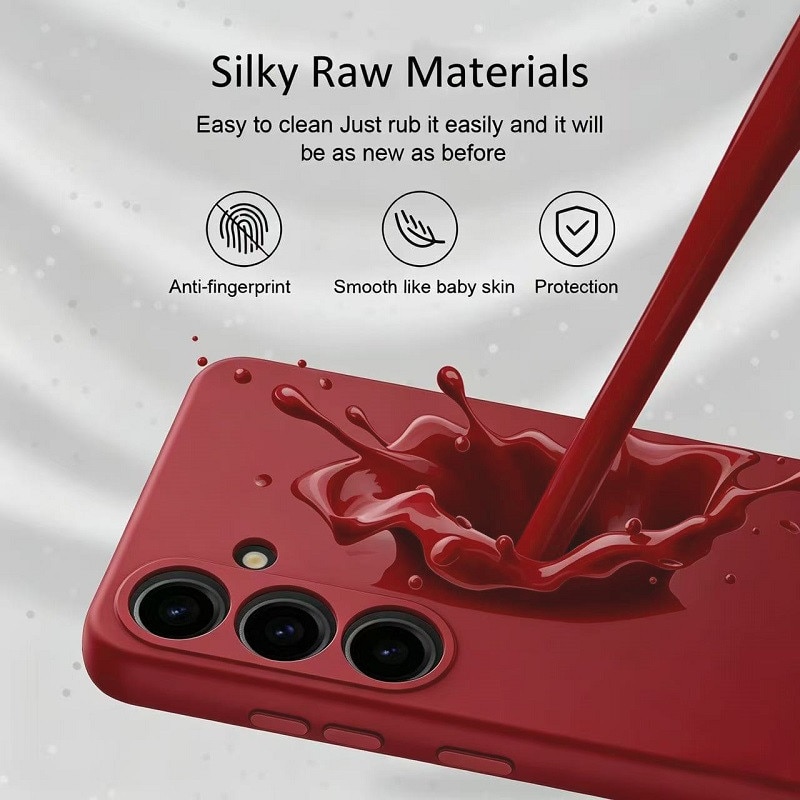 Husa pentru Samsung Galaxy A17/Galaxy A18 OEMG® Silicon case, protectie militara, interior din microfibra-Rosu corai