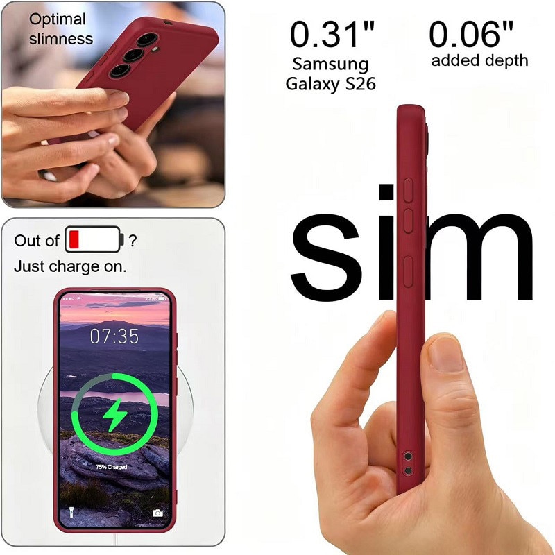 Husa pentru Samsung Galaxy A17/Galaxy A18 OEMG® Silicon case, protectie militara, interior din microfibra-Rosu corai