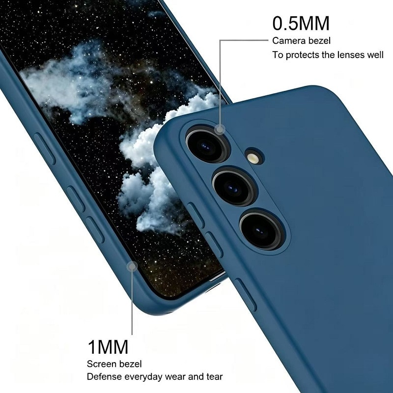 Husa pentru Samsung Galaxy A57 OEMG® Silicon case, protectie militara, interior din microfibra-albastru inchis