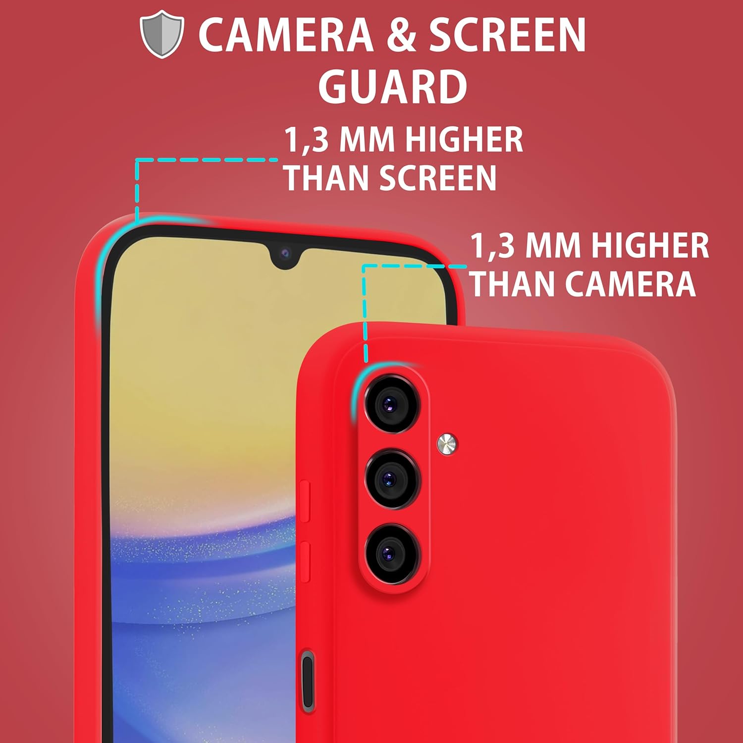 Husa Compatibila Samsung Galaxy A56 Liquid Silicon Soft cu interior Textil. Rosu