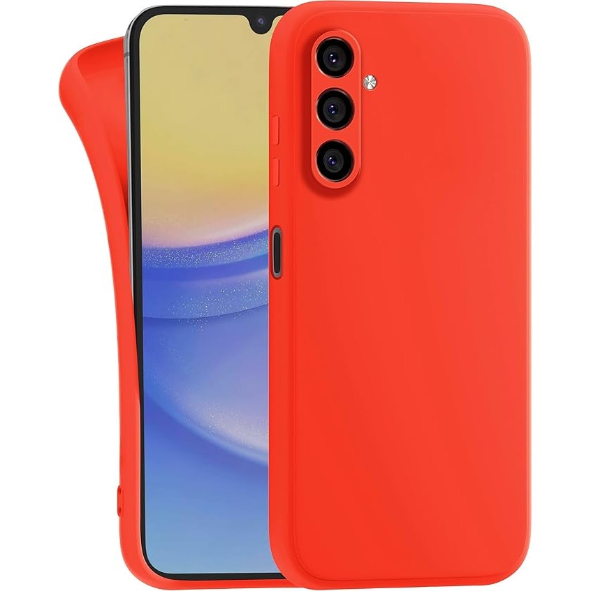 Husa Compatibila Samsung Galaxy A56 Liquid Silicon Soft cu interior Textil. Rosu