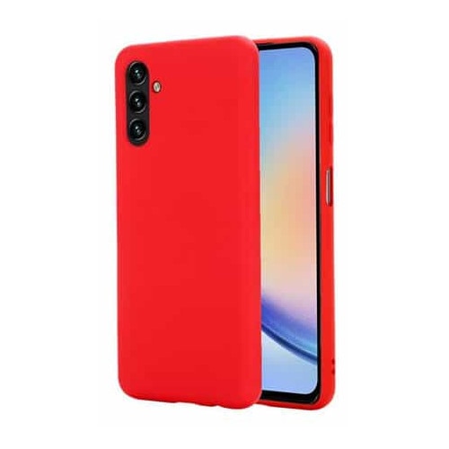Husa Compatibila Samsung Galaxy A56 Liquid Silicon Soft cu interior Textil. Rosu