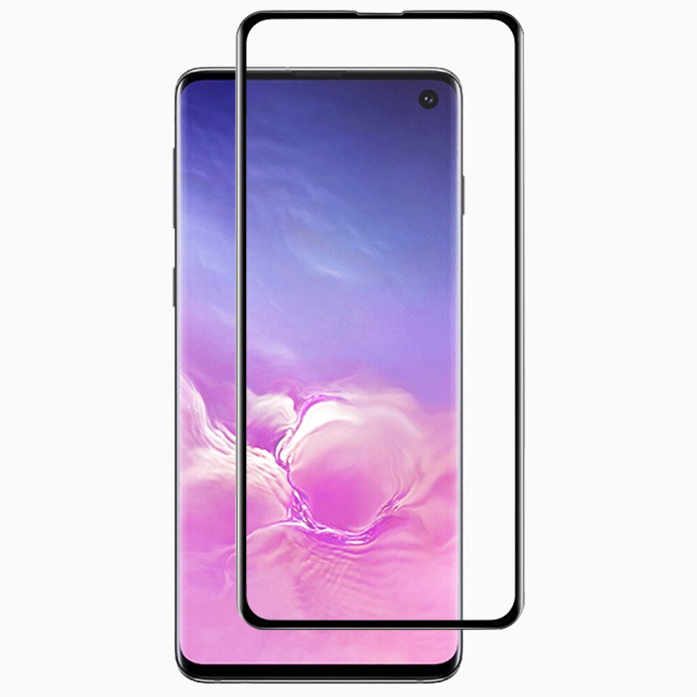 Folie de protectie pentru Samsung Galaxy S10, Sticla securizata 3D, Transparent/Negru