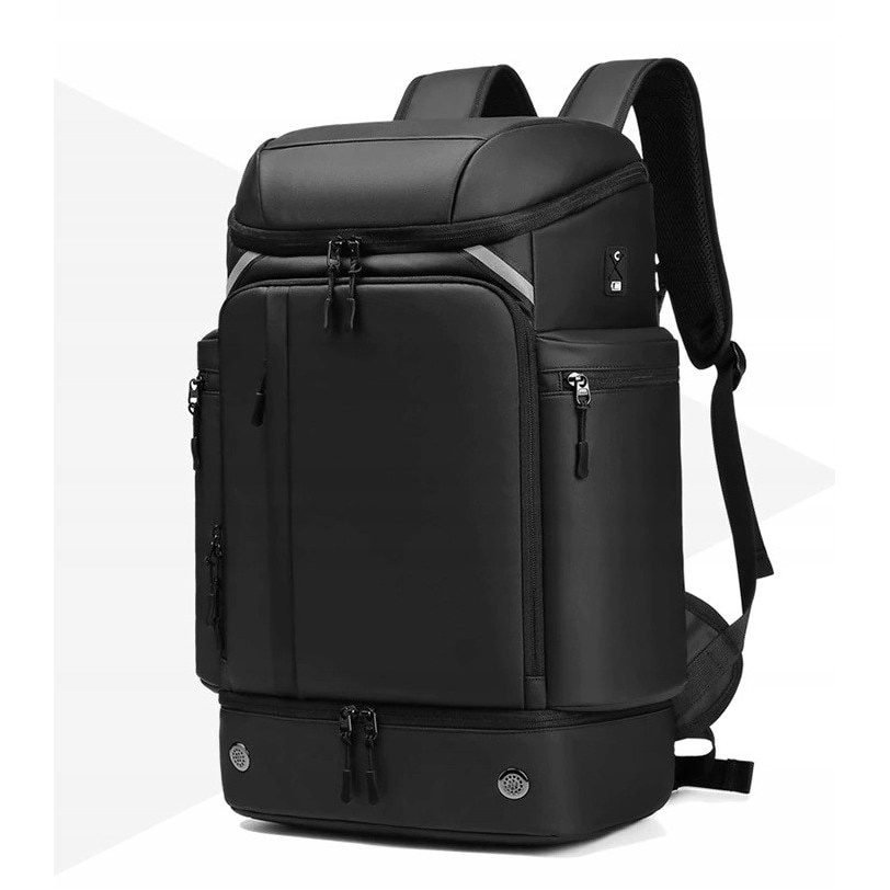 Rucsac laptop 15,6'', K&M, compartiment pentru tableta 10'', impermeabil, negru, 55x35x17cm