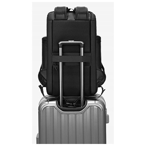 Rucsac laptop 15,6'', K&M, compartiment pentru tableta 10'', impermeabil, negru, 55x35x17cm