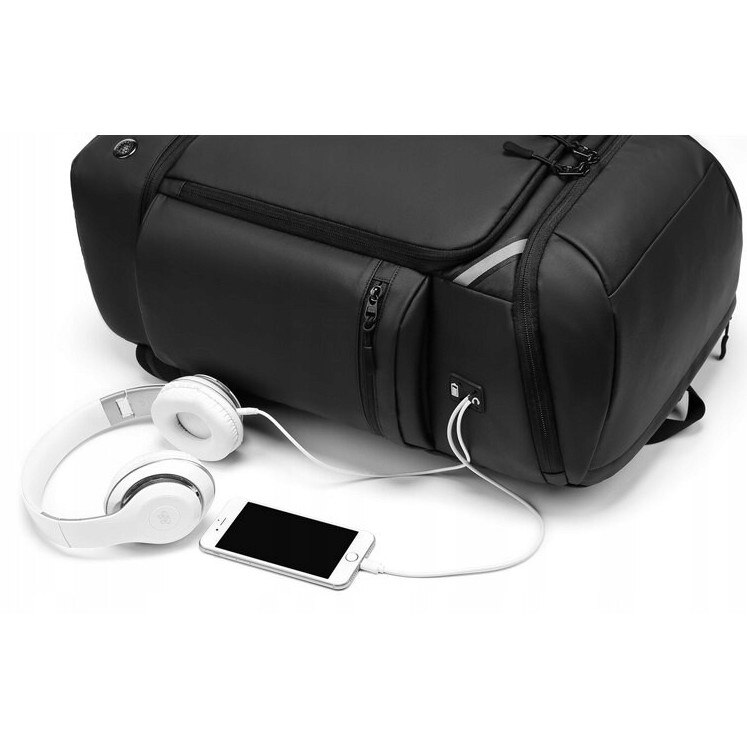 Rucsac laptop 15,6'', K&M, compartiment pentru tableta 10'', impermeabil, negru, 55x35x17cm