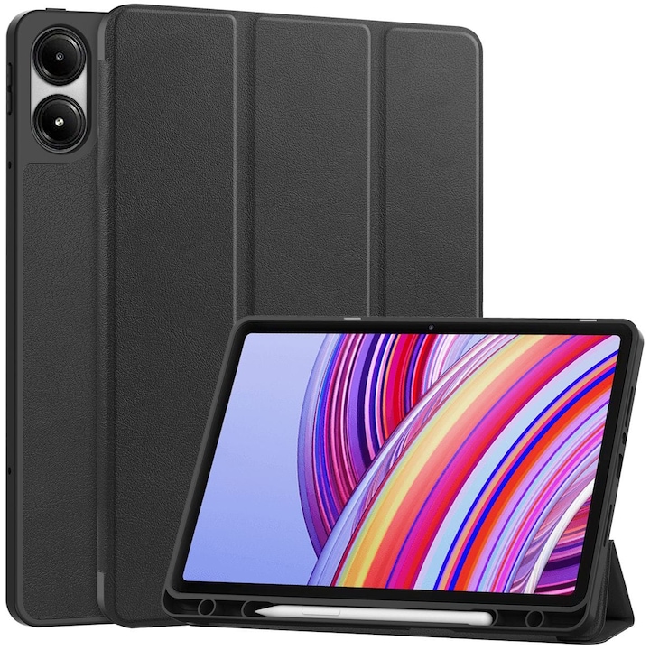 Husa tableta Bizon Case Tab Lizard pentru Xiaomi Redmi Pad Pro 12.1, Negru