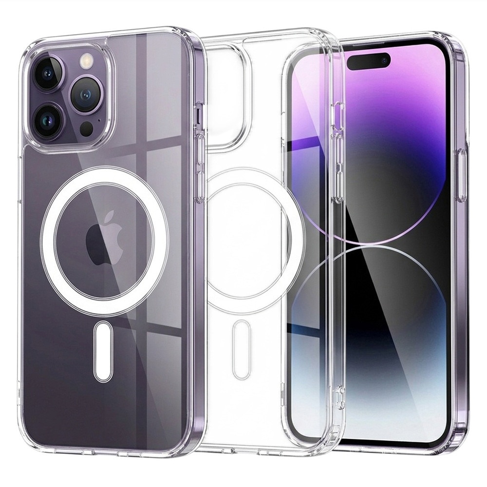 Husa de Protectie RAO Compatibila cu Apple iPhone 14 Pro Max, din Policarbonat, Compatibila MagSafe, Transparent