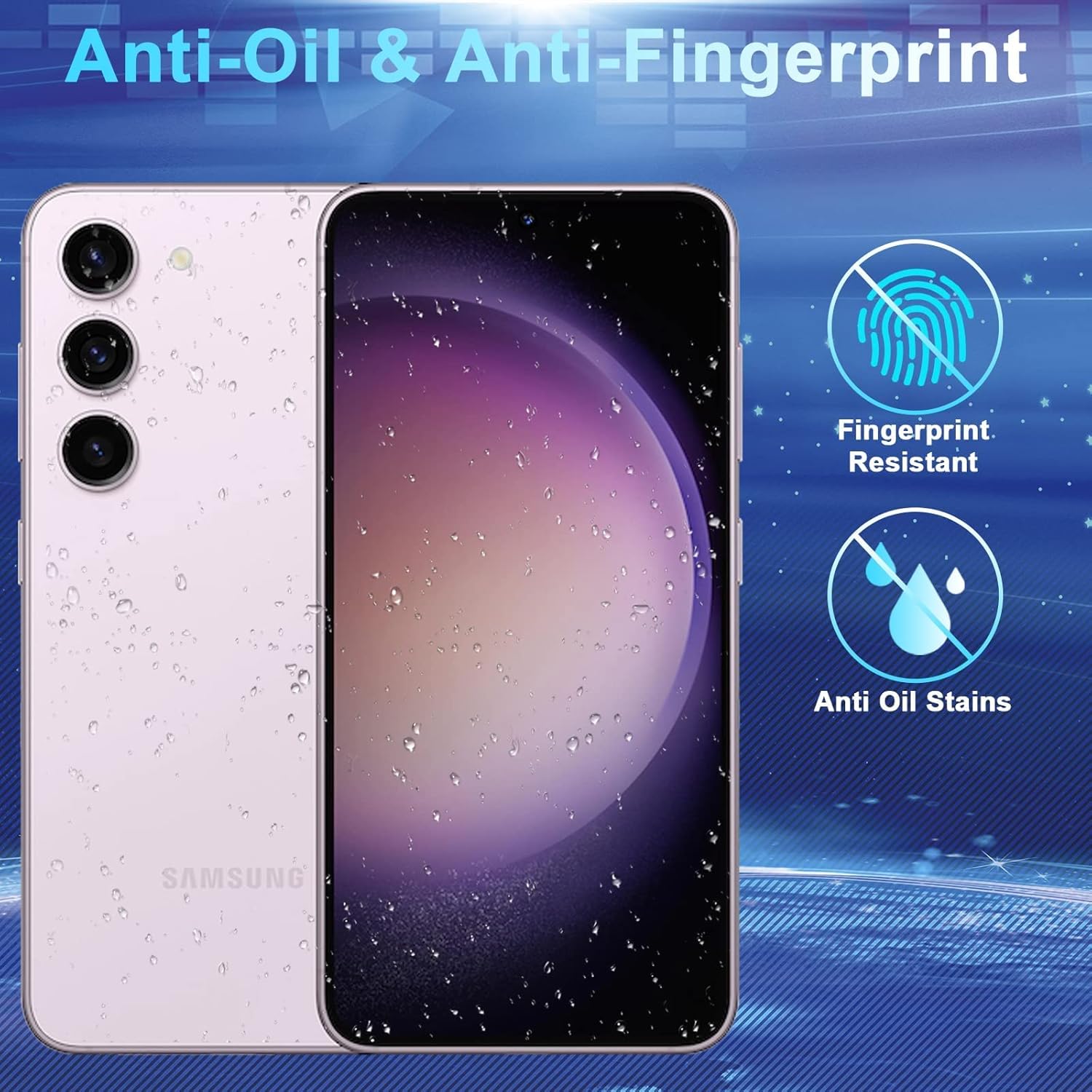Set 2 folii sticla securizata + 2 protectii camera pentru Samsung Galaxy S23 Plus, 3D Full Screen, duritate 9H, HD claritate, compatibil senzor amprenta