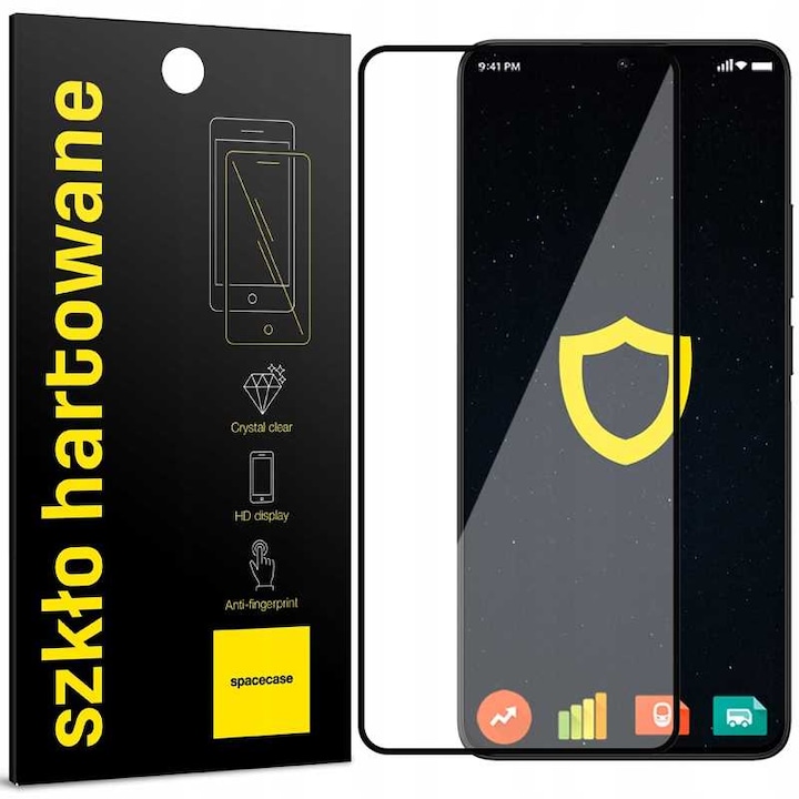Sticla protectie Spacecase 5D pentru Poco X6 Pro 5G, 9H, montaj complet, set inclus