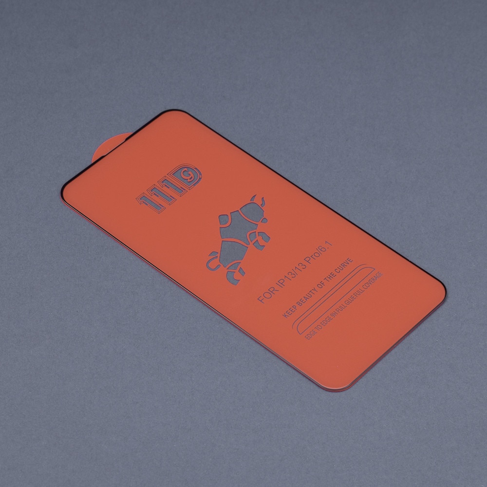 Folie telefon, Techsuit, 111D Full Cover, Antisoc, Negru, pentru iPhone 13/13 Pro/14