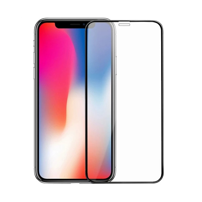 Folie protectie de sticla, Compatibila cu Apple iPhone 13, Rezistent la socuri, Negru