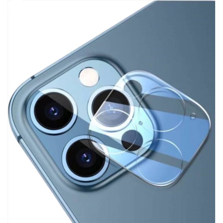 Folie protectie camera spate, sticla securizata, duritate 9H, pentru iPhone 16 Pro Max, transparent