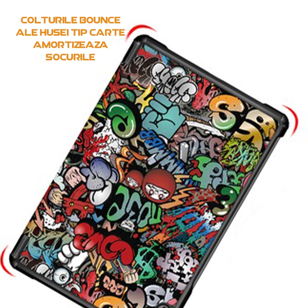 Husa compatibila cu Honor Pad X8 Pro, Tip carte, Bounce Comando, Protectie completa, Stand, Multicolor