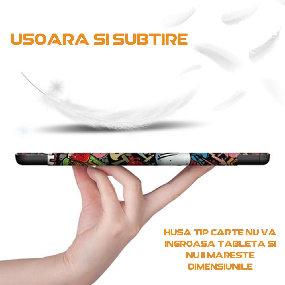 Husa compatibila cu Honor Pad X8 Pro, Tip carte, Bounce Comando, Protectie completa, Stand, Multicolor
