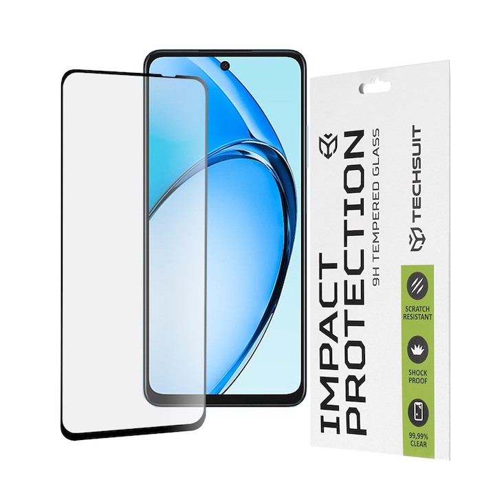 Folie telefon 111D Full Cover / Full Glue Glass Oppo A60 4G Negru