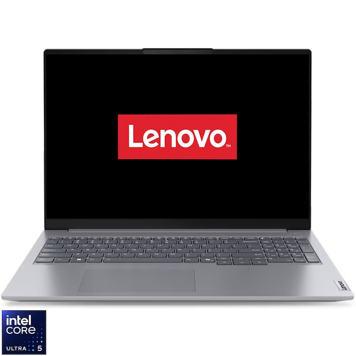 Laptop, Lenovo, Intel® Core™ Ultra 5 125U pana la 4.3GHz, 16" WUXGA, IPS, 24GB DDR5, 1020 GB SSD, Gri