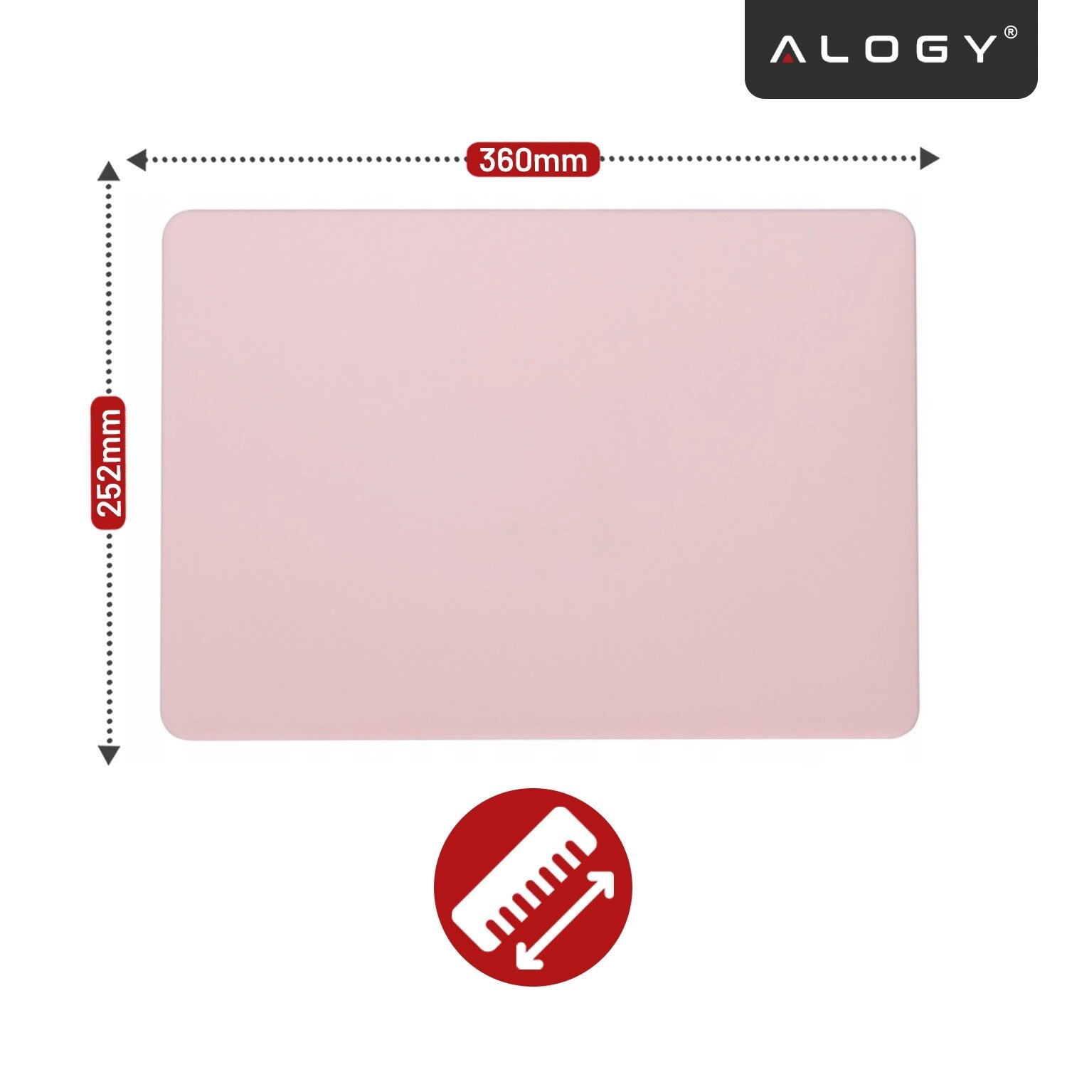 Etui pentru MacBook Pro 16" - Alogy AirGuard, mat roz, ultracompact, rezistent la zgarieturi, set de protectie