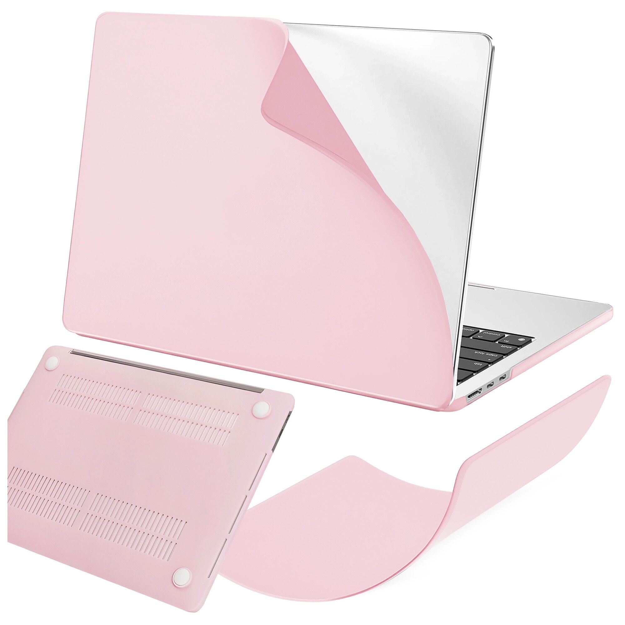Etui pentru MacBook Pro 16" - Alogy AirGuard, mat roz, ultracompact, rezistent la zgarieturi, set de protectie