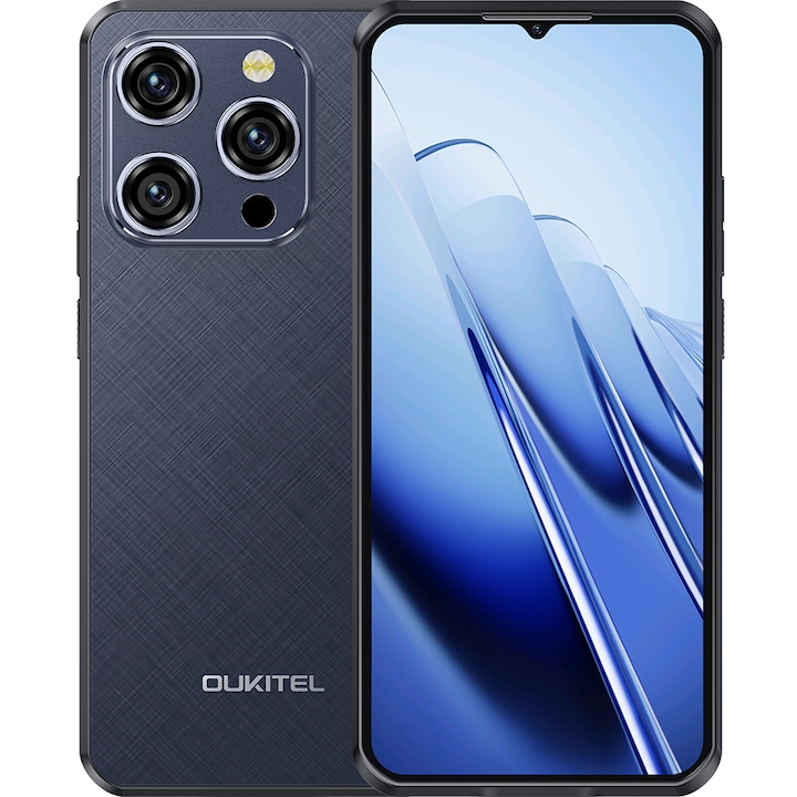 Telefon mobil Oukitel WP52, 5G, Dual SIM, Octa-Core Dimensity 6100+, 6.6-inch IPS, 256GB, Senzor Amprenta, 6500mAh, IP68/IP69K, NFC, Android 14, Blue