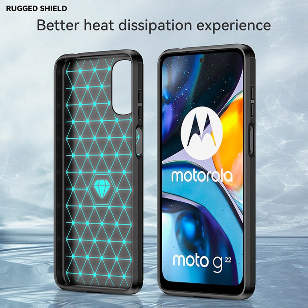 Husa de Protectie RAO Compatibila cu Motorola Moto G22, din TPU, Rezistenta la Zgarieturi, Negru