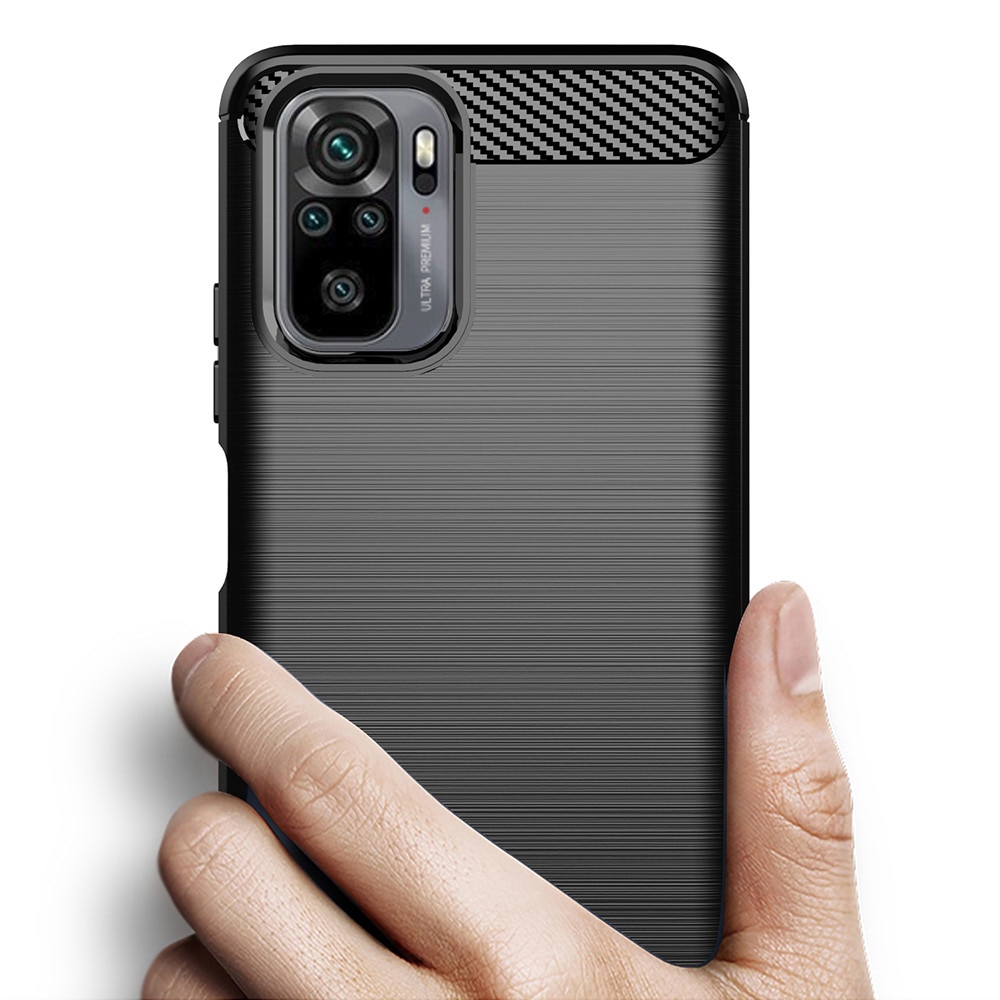 Husa de Protectie RAO Compatibila cu Xiaomi Redmi Note 10 4G / Redmi Note 10S / Poco M5s, din TPU, Rezistenta la Zgarieturi, Negru