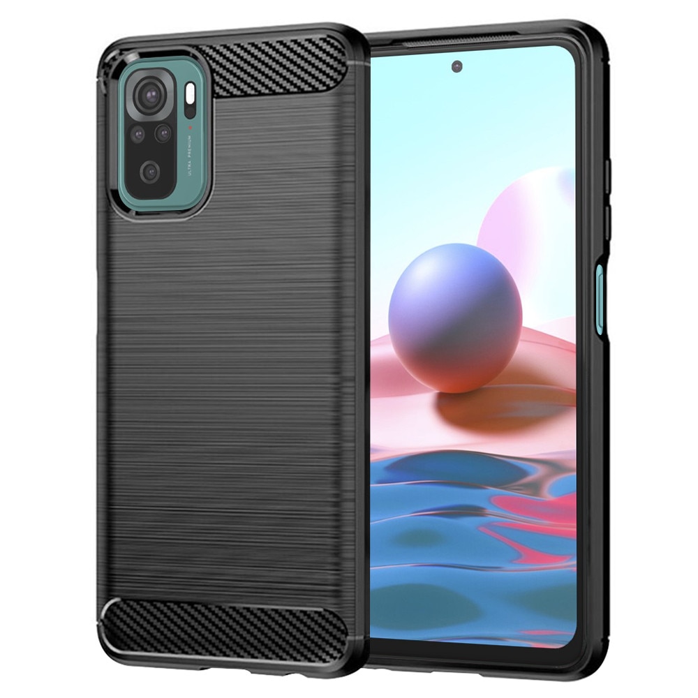 Husa de Protectie RAO Compatibila cu Xiaomi Redmi Note 10 4G / Redmi Note 10S / Poco M5s, din TPU, Rezistenta la Zgarieturi, Negru