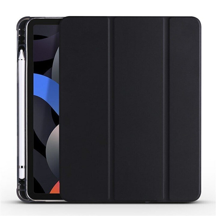 Husa compatibila cu Xiaomi Redmi Pad SE, 11 inchi, Tip carte, Comando Tab Protect, Protectie completa, Functie Stand, Negru