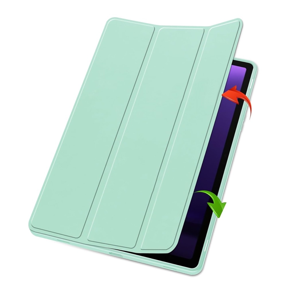 Husa compatibila cu Samsung Galaxy Tab A9, 8.7 inchi, Tip carte, Comando Tab Protect, Protectie completa, Functie Stand, Verde Deschis
