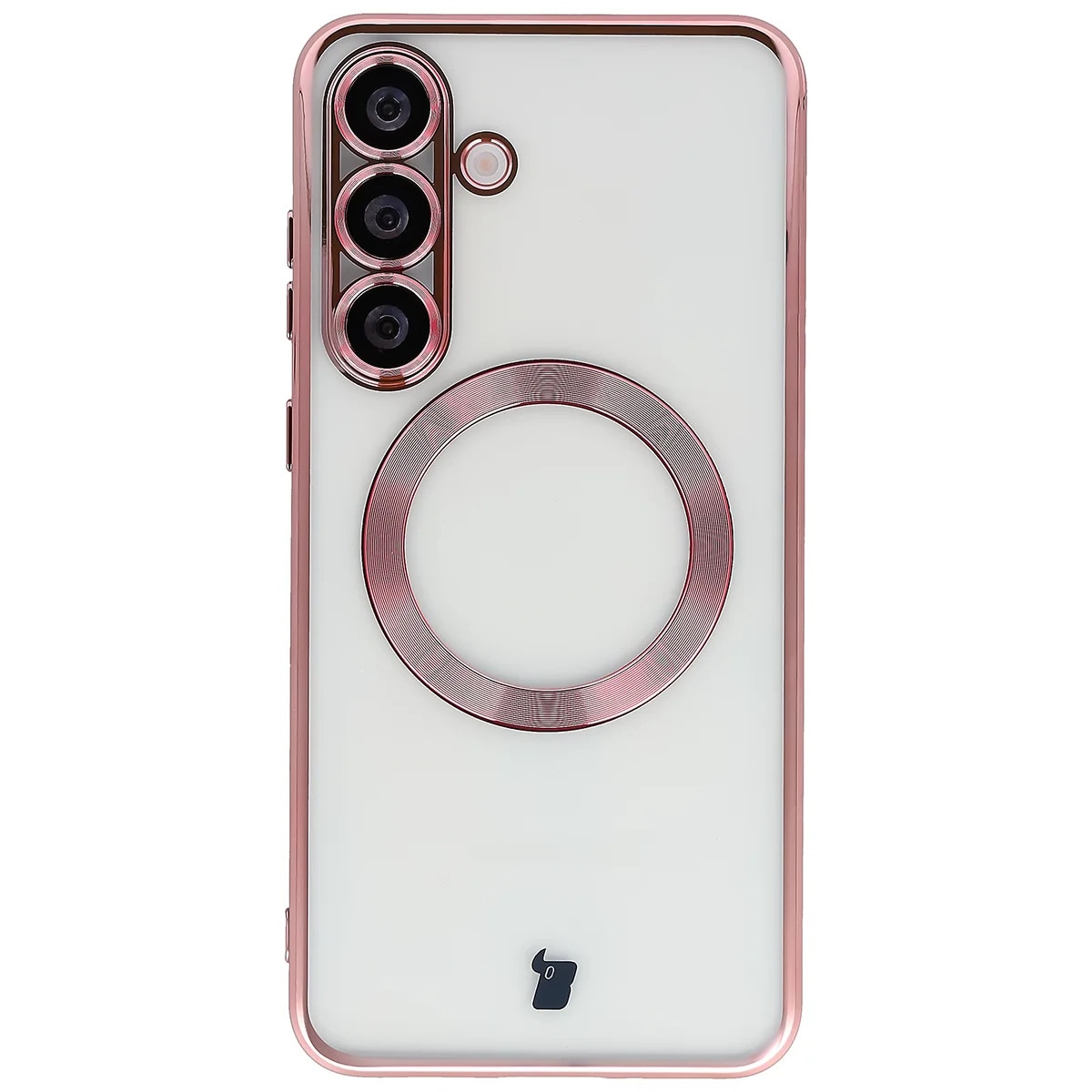 Husa cu protectie pentru camera pentru Magsafe Bizon Case GuardO pentru Galaxy S25 Plus, Roz-transparent