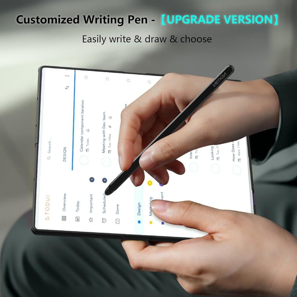 Carcasa Nillkin pentru Samsung Galaxy Z Fold 8 Ultra, silicon lichid, negru, cu stylus