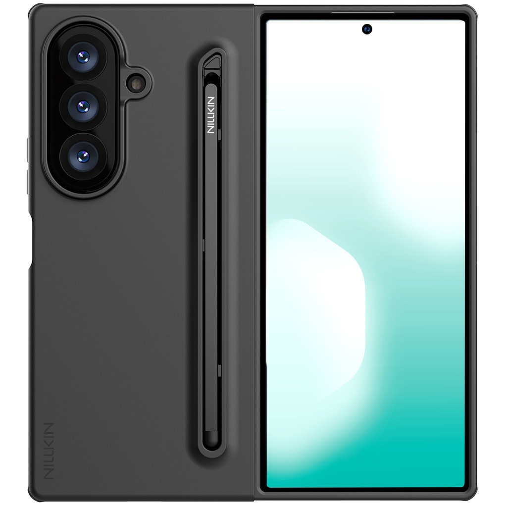Carcasa Nillkin pentru Samsung Galaxy Z Fold 8 Ultra, silicon lichid, negru, cu stylus