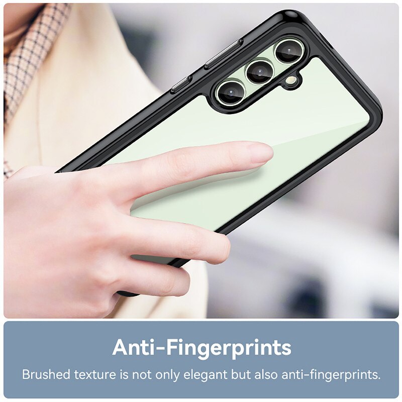 Husa telefon, pentru Samsung Galaxy S24 FE 5G De inalta calitate Hard Backplane Soft Border Pure si Luminos Simtire confortabila, Negru, Transparent