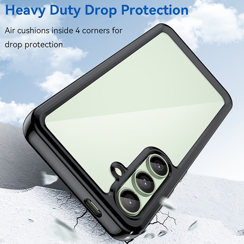 Husa telefon, pentru Samsung Galaxy S24 FE 5G De inalta calitate Hard Backplane Soft Border Pure si Luminos Simtire confortabila, Negru, Transparent