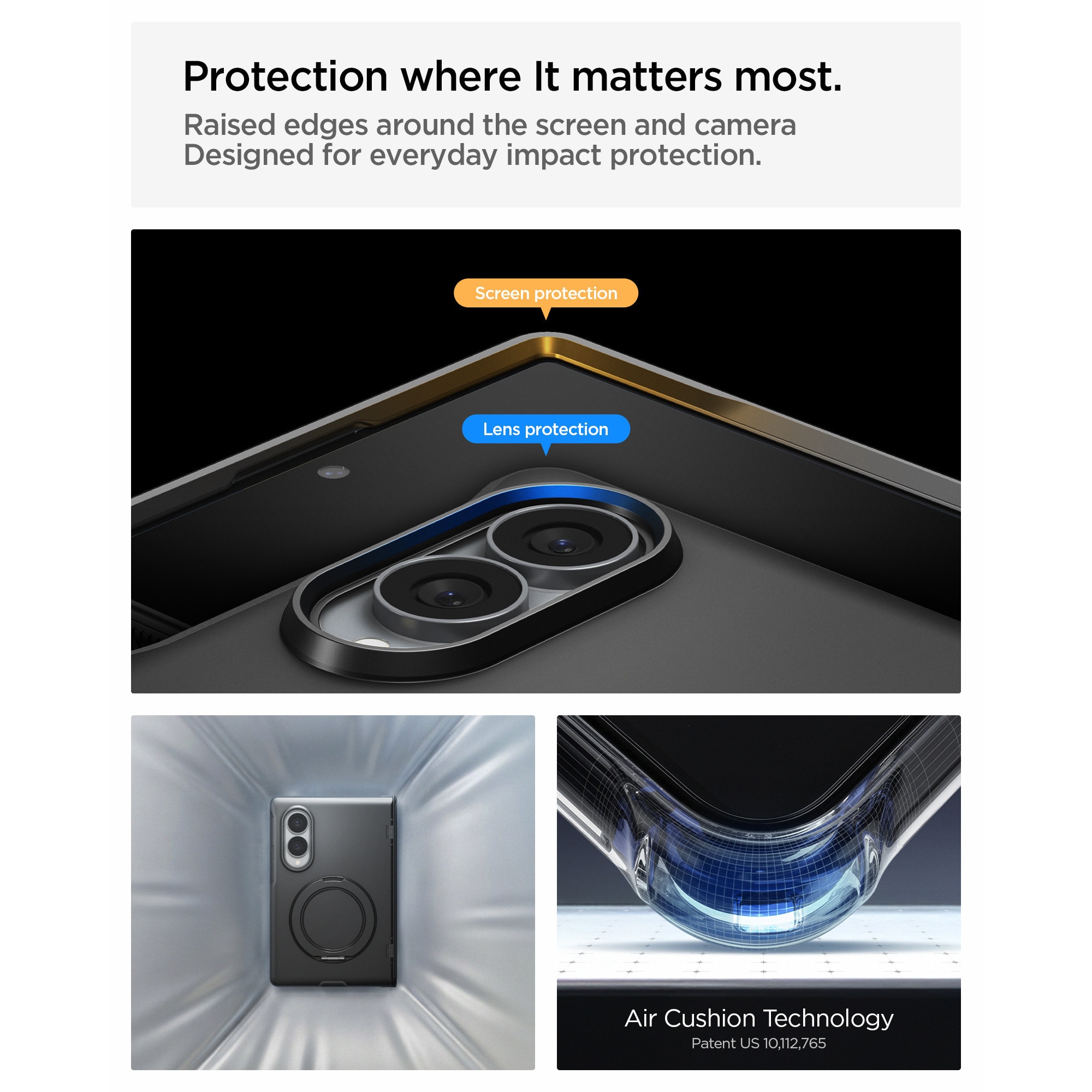 Husa Spigen Slim Armor Pro S cu MagSafe compatibila cu Samsung Galaxy Z Fold 8, Negru