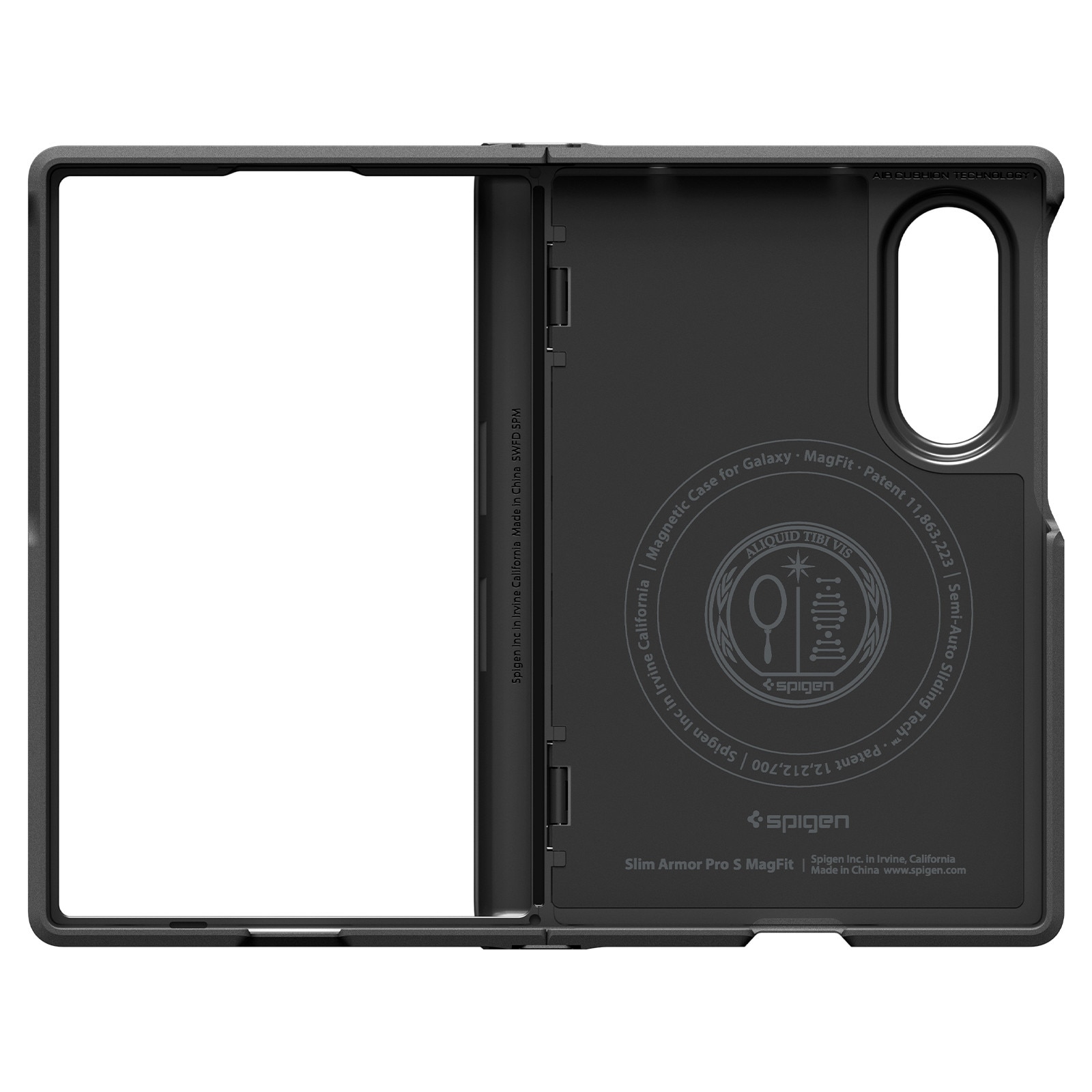 Husa Spigen Slim Armor Pro S cu MagSafe compatibila cu Samsung Galaxy Z Fold 8, Negru