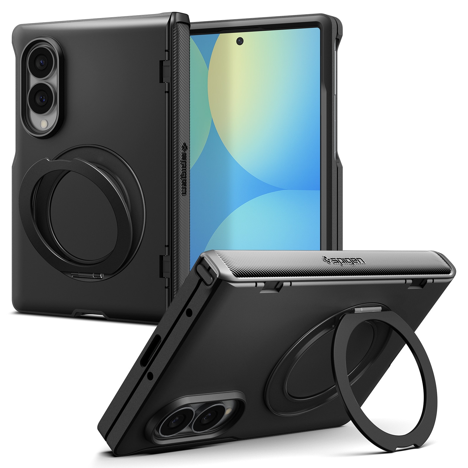Husa Spigen Slim Armor Pro S cu MagSafe compatibila cu Samsung Galaxy Z Fold 8, Negru