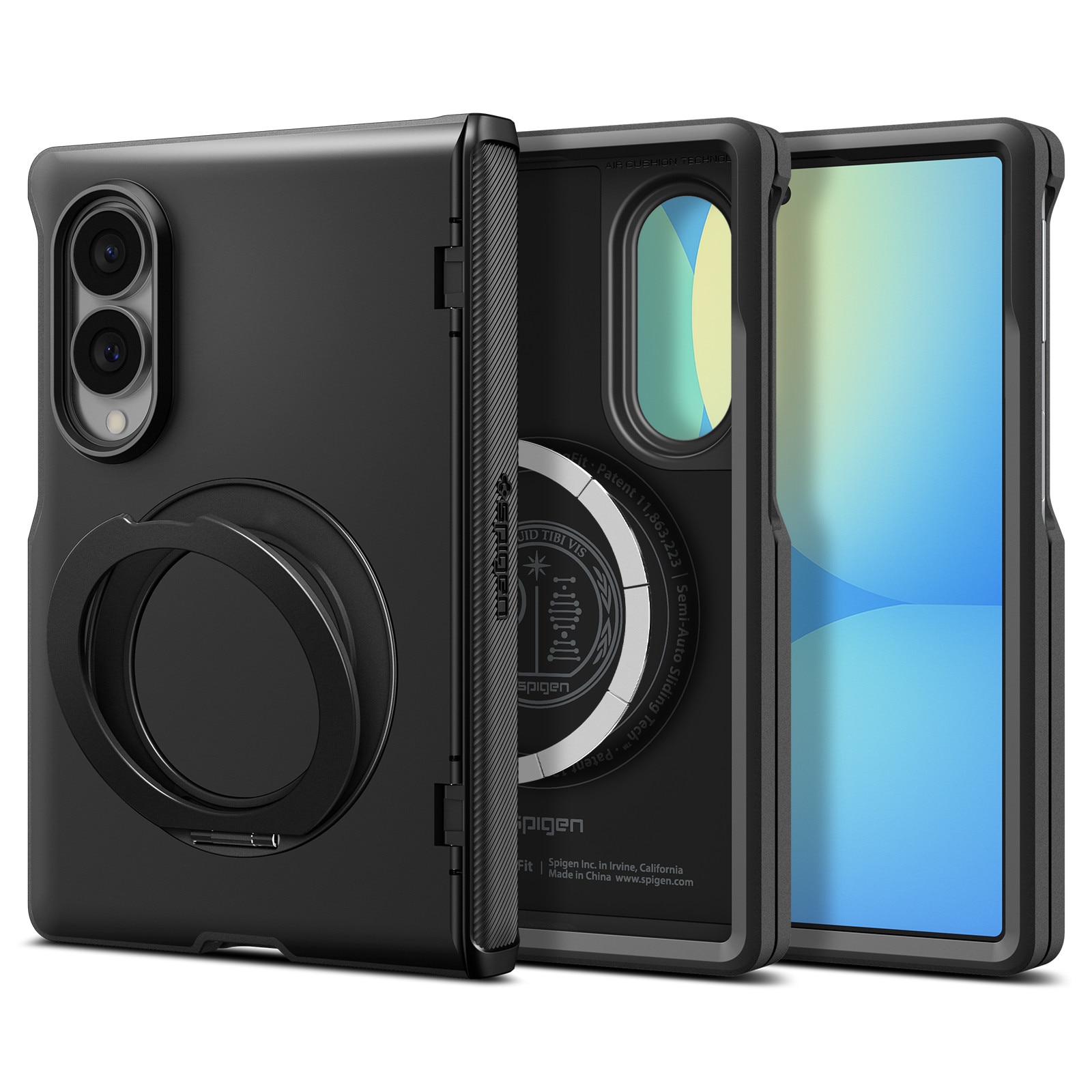 Husa Spigen Slim Armor Pro S cu MagSafe compatibila cu Samsung Galaxy Z Fold 8, Negru