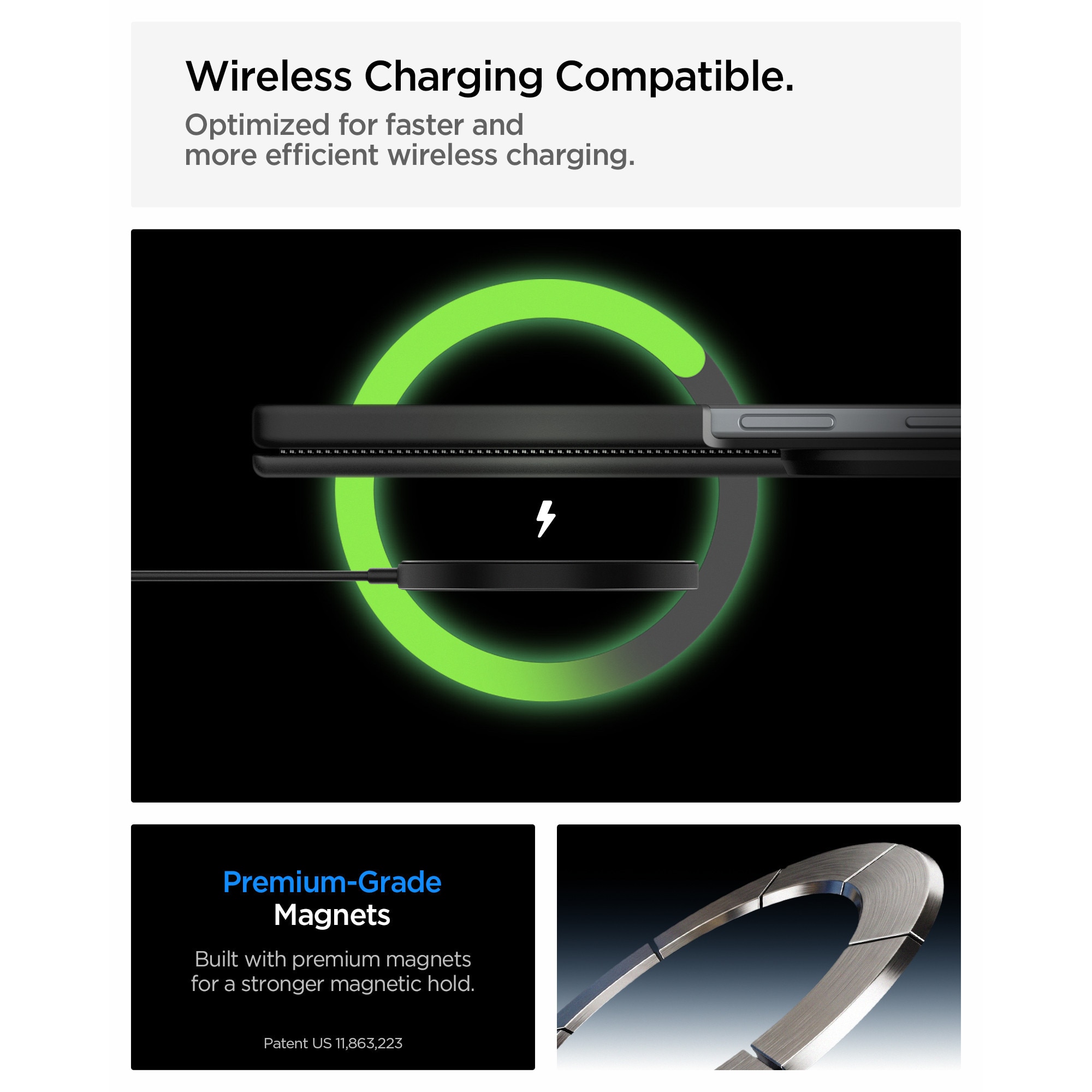 Husa Spigen Slim Armor Pro S cu MagSafe compatibila cu Samsung Galaxy Z Fold 8, Negru