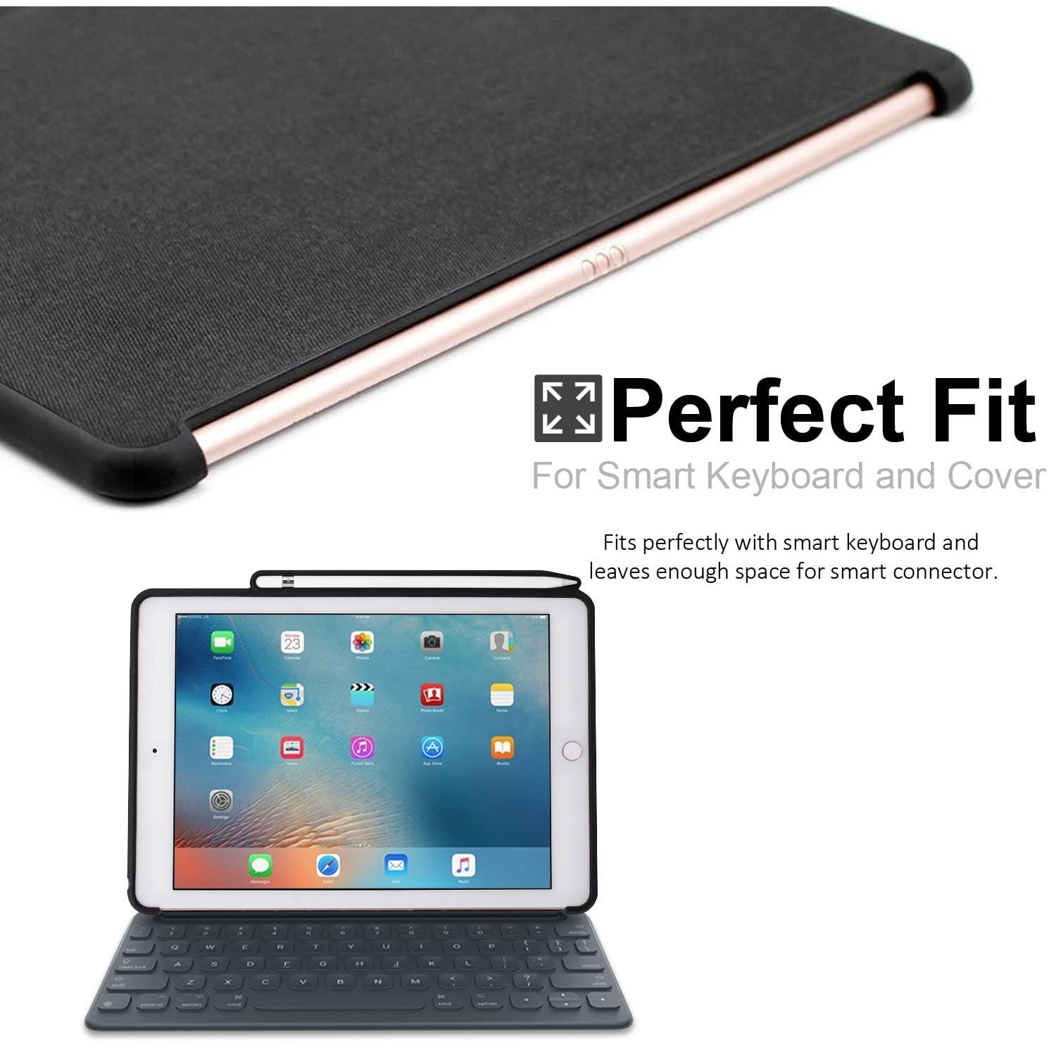 Husa de protectie pentru iPad 9.7 2017/2018, Khomo, Suport pix, Gri