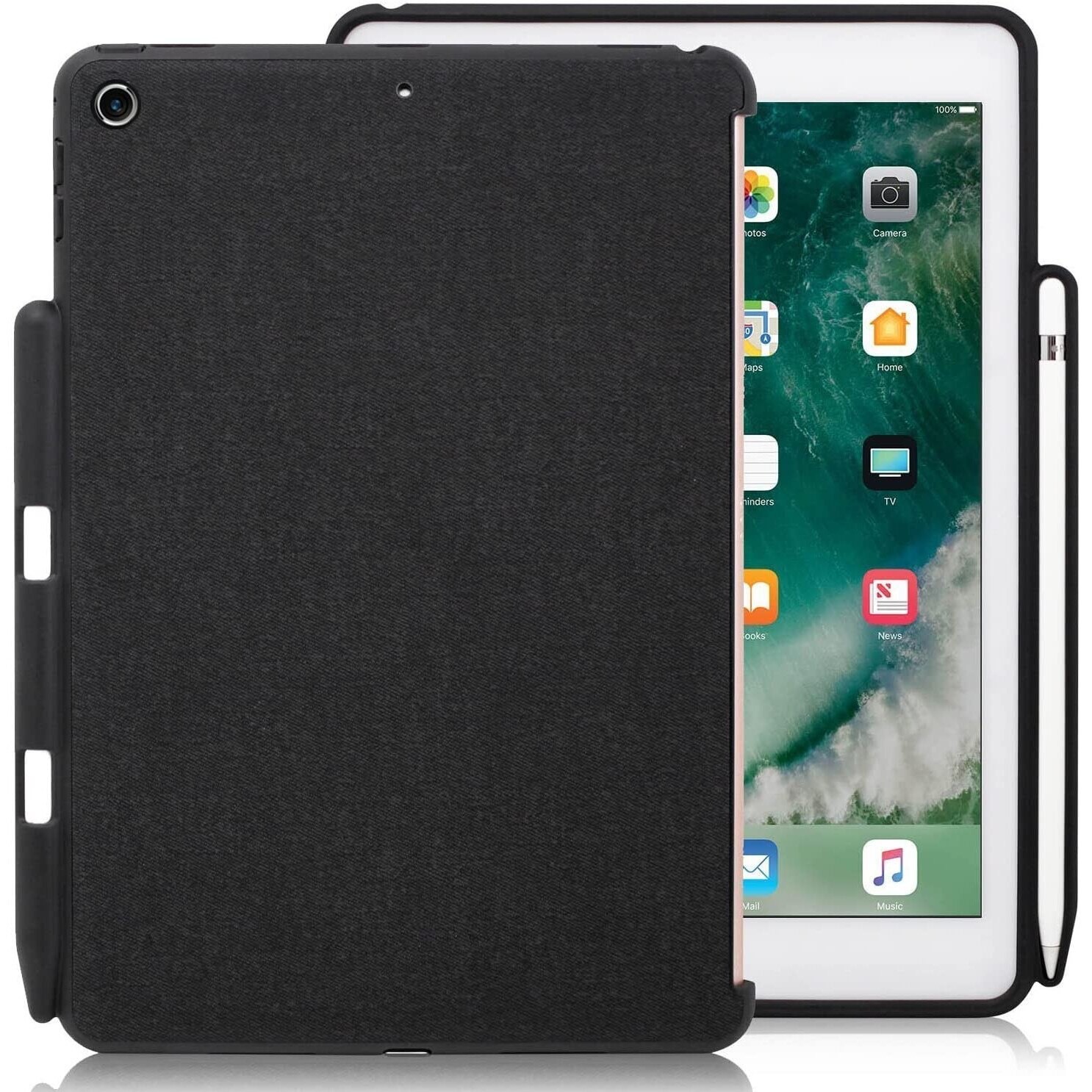 Husa de protectie pentru iPad 9.7 2017/2018, Khomo, Suport pix, Gri