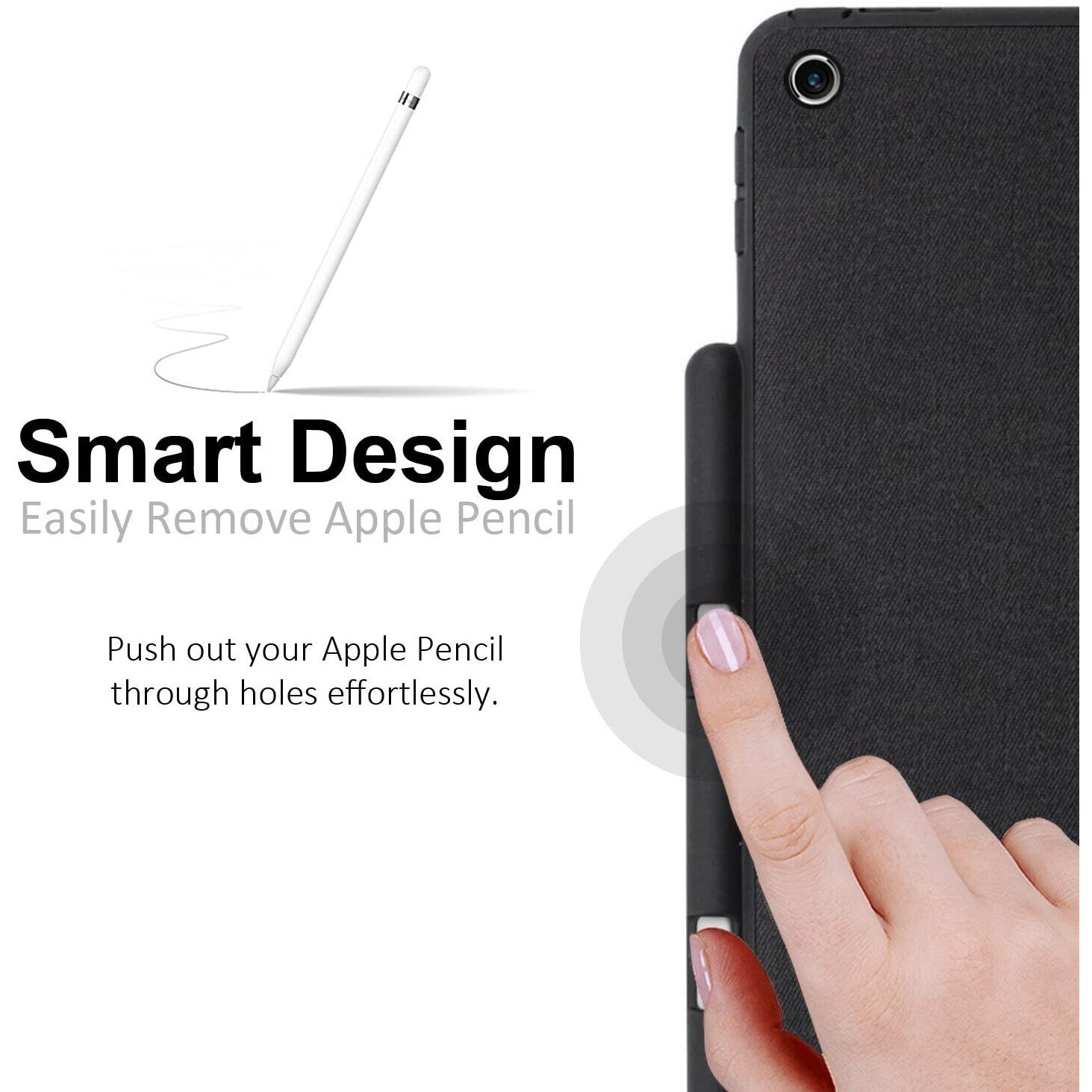 Husa de protectie pentru iPad 9.7 2017/2018, Khomo, Suport pix, Gri