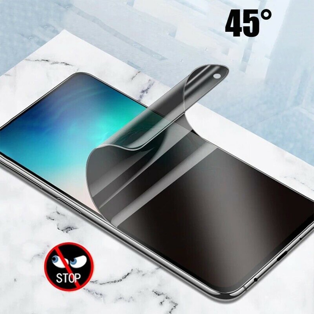 Folie new PRIVACY compatibila cu Samsung Galaxy S25 Plus, S25+, Silicon Mat, Hydrogel Regenerabil, Flexible Hydro-Crystal, Anti-Spy, Instalare usoara, Full Protection, OPTIM SOLUTION