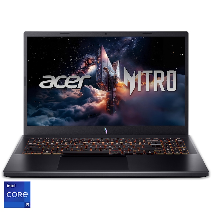 Laptop Gaming Acer Nitro V 15 ANV15-52-953S cu procesor Intel® Core™ i9-13900H pana la 5.4 GHZ, 15.6" FullHD IPS 165 hz, 32 GB DDR5, 1 TB SSD, NVIDIA® GeForce RTX™ 5060, no OS, Black